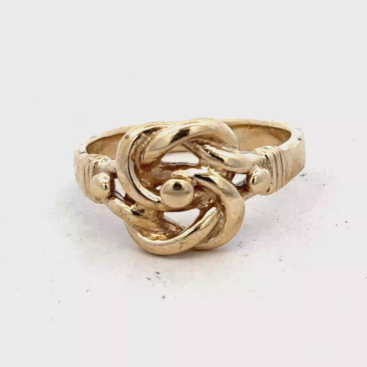 9ct yellow gold knot ring size Z1 (sh25792l)