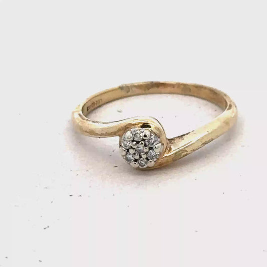 9ct yellow gold diamond ring sh27693b