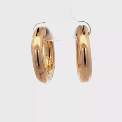 9ct yellow gold hoop earrings 4.5g (sh27009b)
