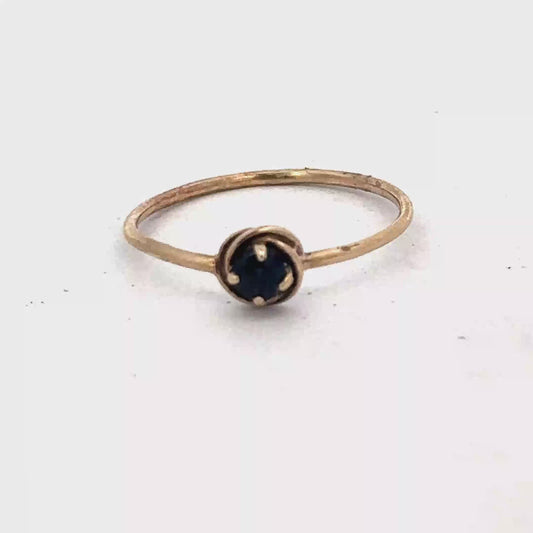 9ct yellow gold ring size M (sh25345l)