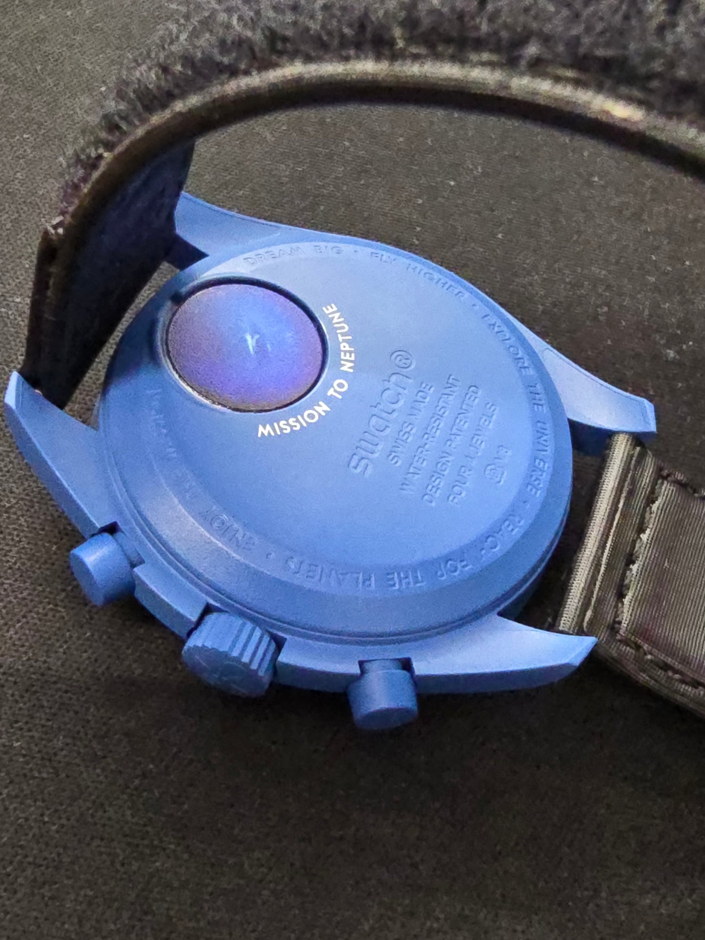 Omega swatch x mission to Neptune watch boxed & papers