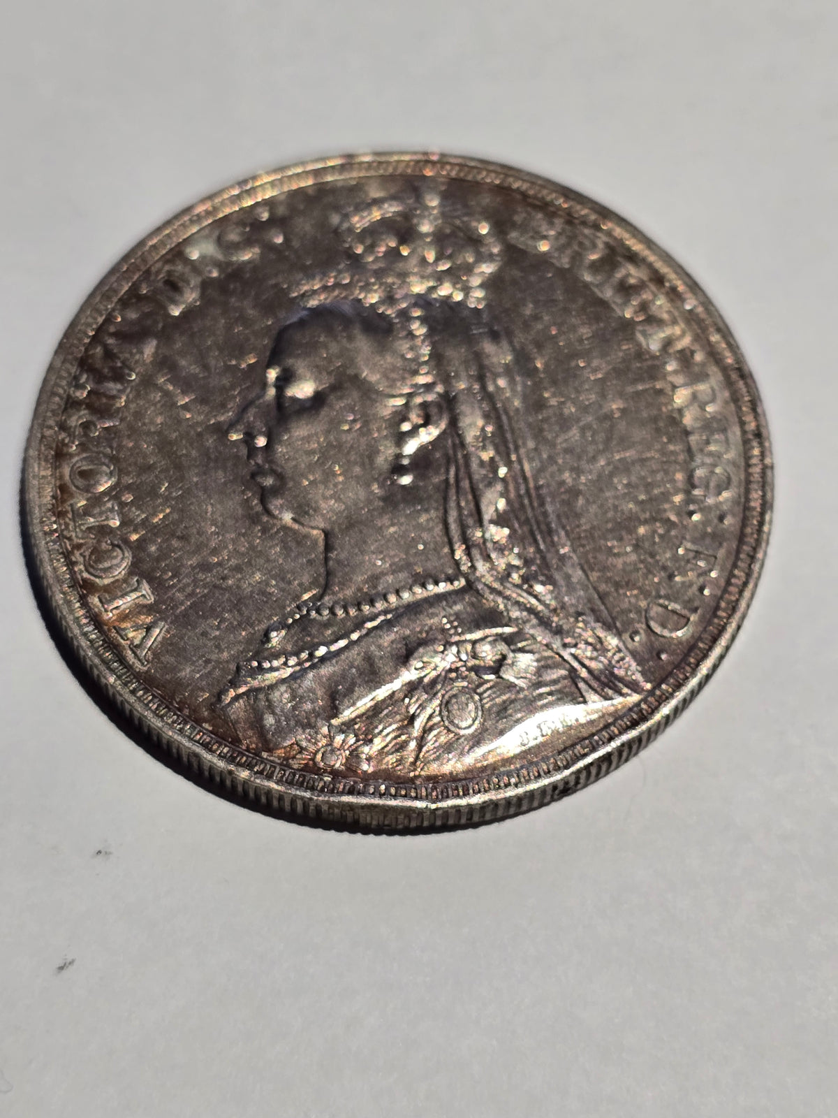 1887 Queen Victoria "Jubilee Head" Silver Crown (.925 Sterling) – British Five Shilling Coin (sh25004l)