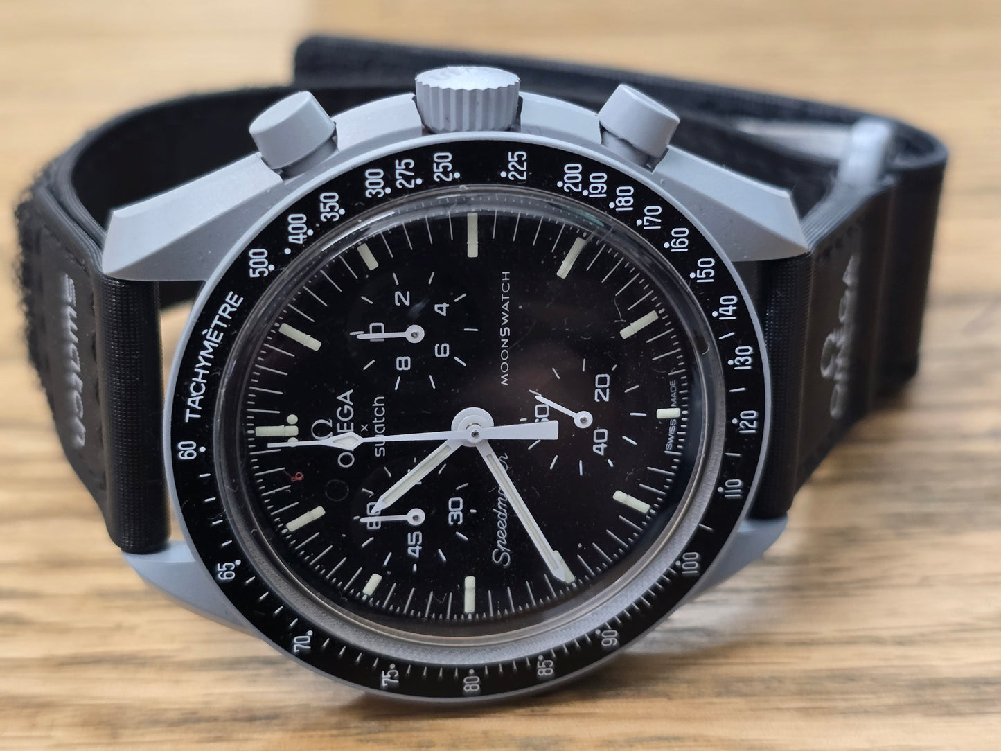 Omega swatch x mission to the moon watch, boxed & papers