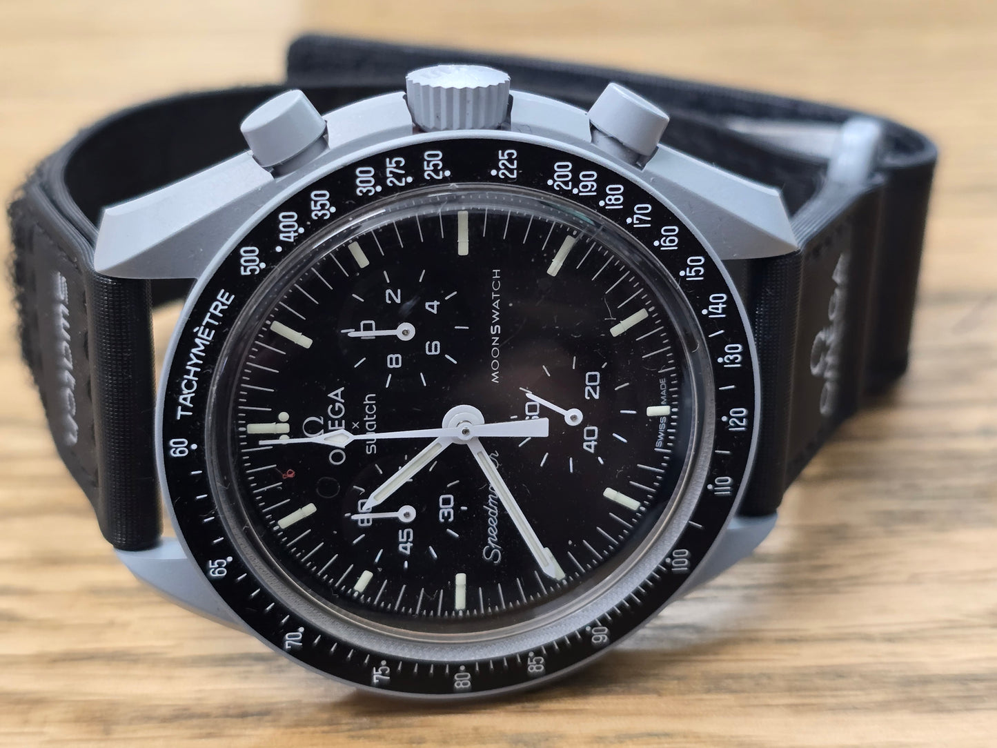 Omega swatch x mission to the moon watch, boxed & papers
