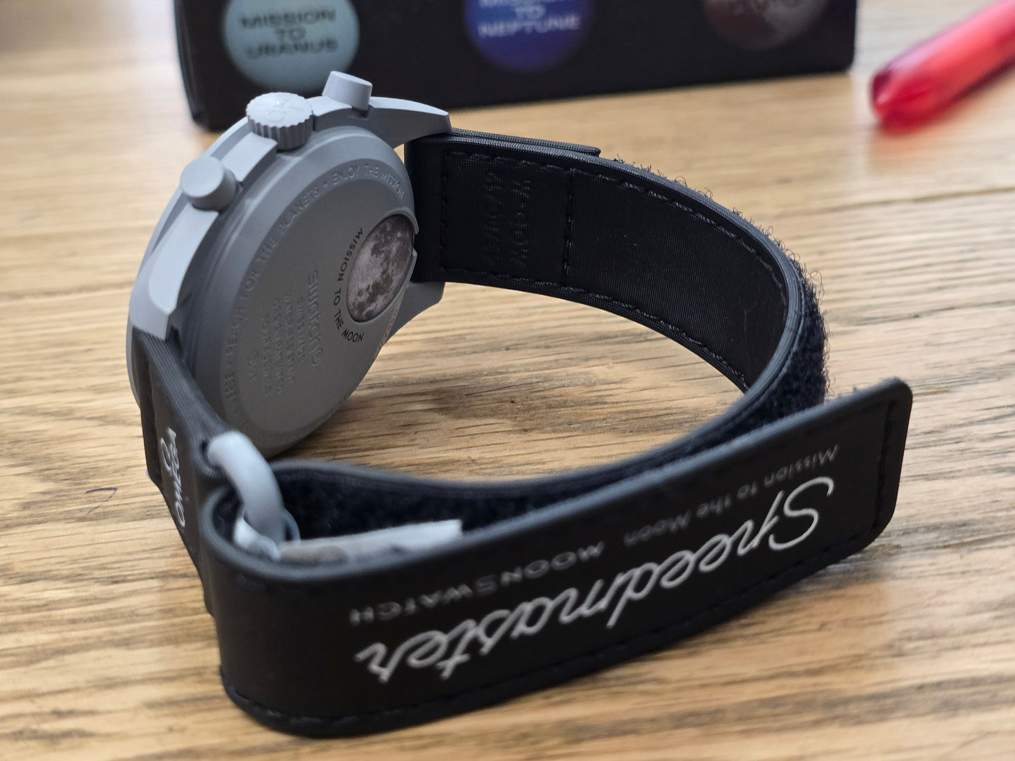 Omega swatch x mission to the moon watch, boxed & papers