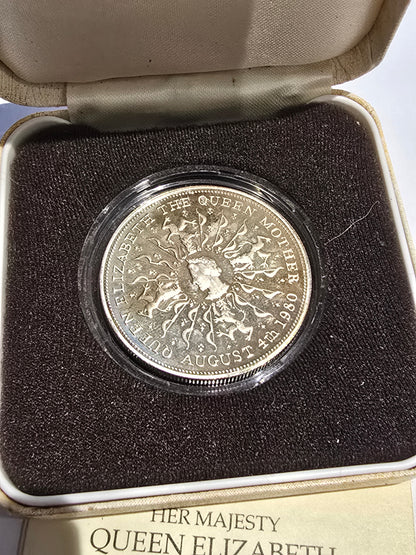 1980 Queen Mother 80th Birthday 25p Silver Proof Crown – Sterling Silver in Original Royal Mint Case (sh24999l)