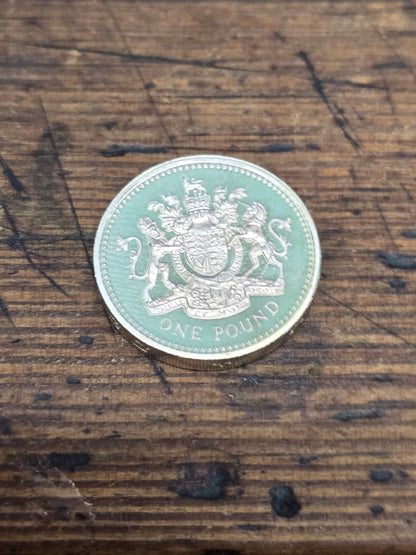 UK 2003 Queen Elizabeth II One Pound (£1) Silver Proof Coin – Royal Arms Design