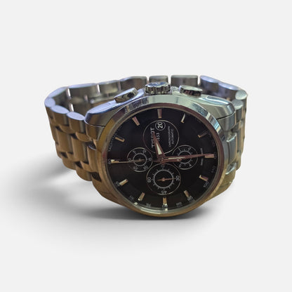 Tissot 1853 Automatic Chronograph Watch – Black Dial, Stainless Steel Bracelet (sh27380b)