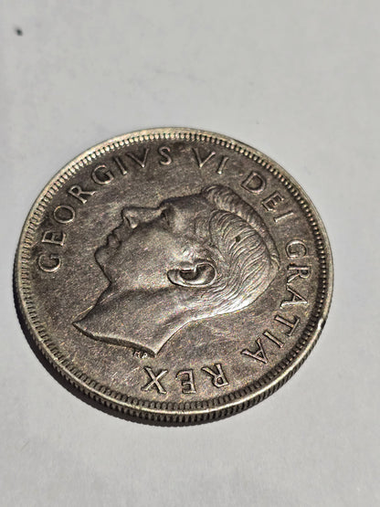 1949 Canada Newfoundland Confederation Silver Dollar (.800 Fine Silver) – Historic Sailing Ship Commemorative. (sh25005l)