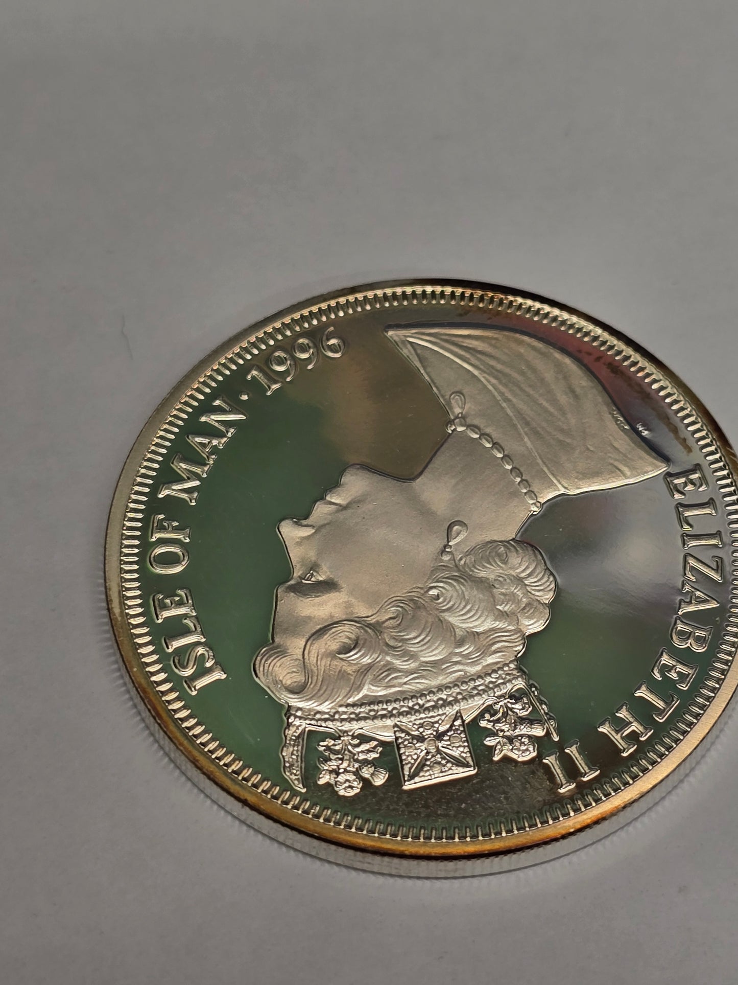 Silver King Arthur coin featuring a crown design, showcasing detailed craftsmanship by Reeves and Sons.