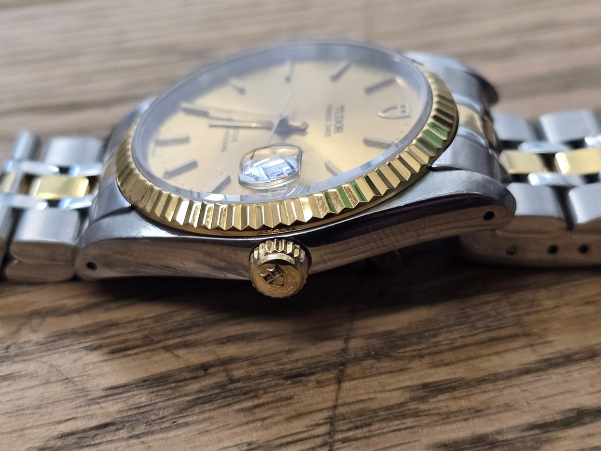 Tudor Prince Date Two-Tone Champagne Dial Automatic Watch - Steel & Gold 34mm