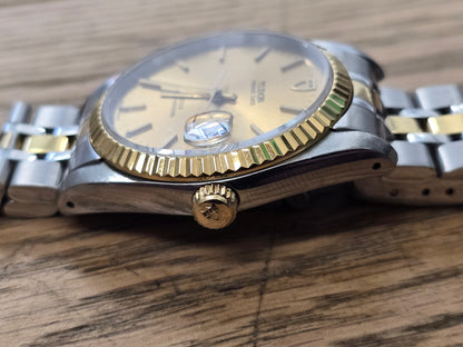 Tudor Prince Date Two-Tone Champagne Dial Automatic Watch - Steel & Gold 34mm