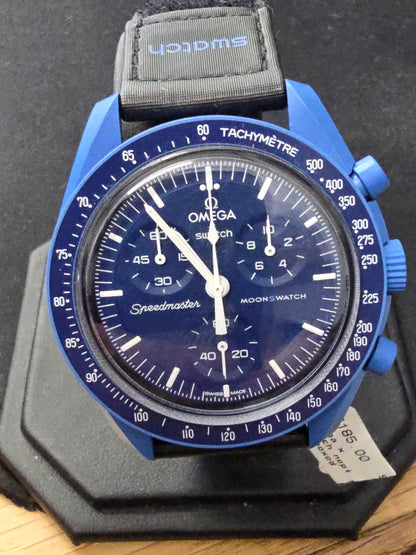 Omega swatch x mission to Neptune watch boxed & papers