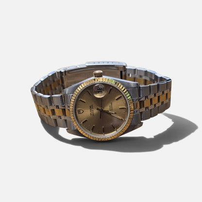 Tudor Prince Date Two-Tone Champagne Dial Automatic Watch - Steel & Gold 34mm