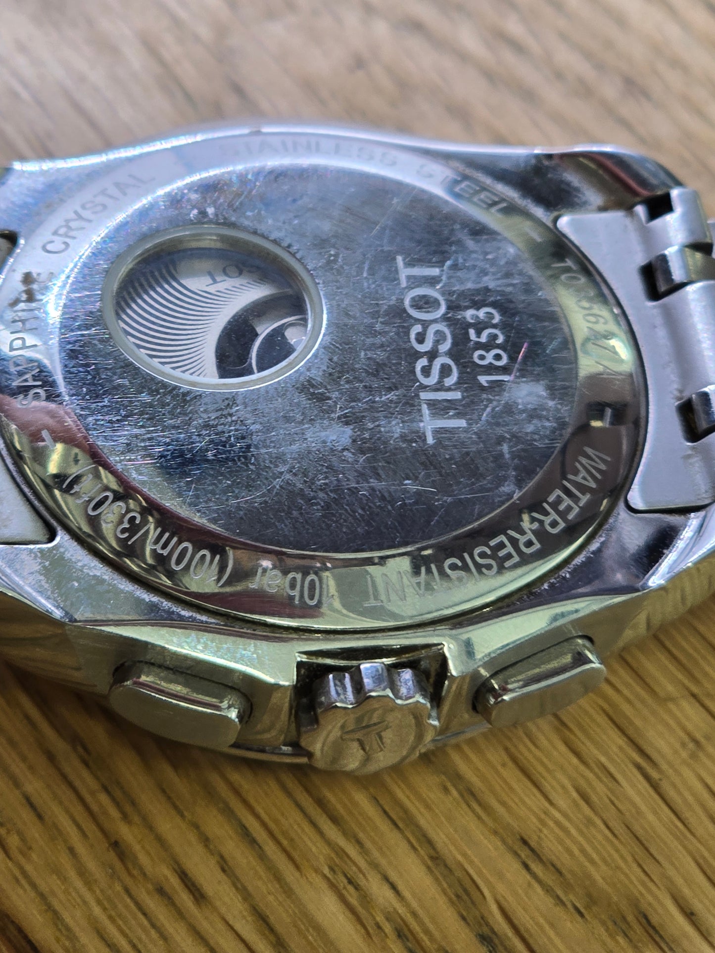 Tissot 1853 Automatic Chronograph Watch – Black Dial, Stainless Steel Bracelet (sh27380b)