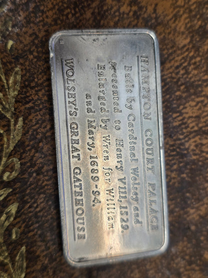 Collectible Silver Art Bar / Ingot – The Royal Pavilion, Brighton, Caernarfon Castle, Hampton Court Palace, the queens house greenwich