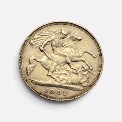 1902 Edward VII Gold Sovereign / Half Sovereign – St. George & Dragon Design