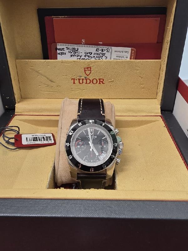Tudor 20350N watch full set with bracelet, box, and papers, model from 2011, showcasing the classic TUDOR design and features.