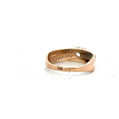 14ct gold ring in size P featuring a sleek, polished design suitable for elegant everyday wear.