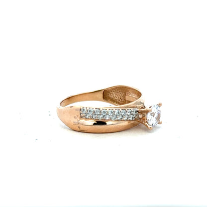 14ct gold ring in size P featuring a simple band design, unbranded jewelry perfect for elegant everyday wear.