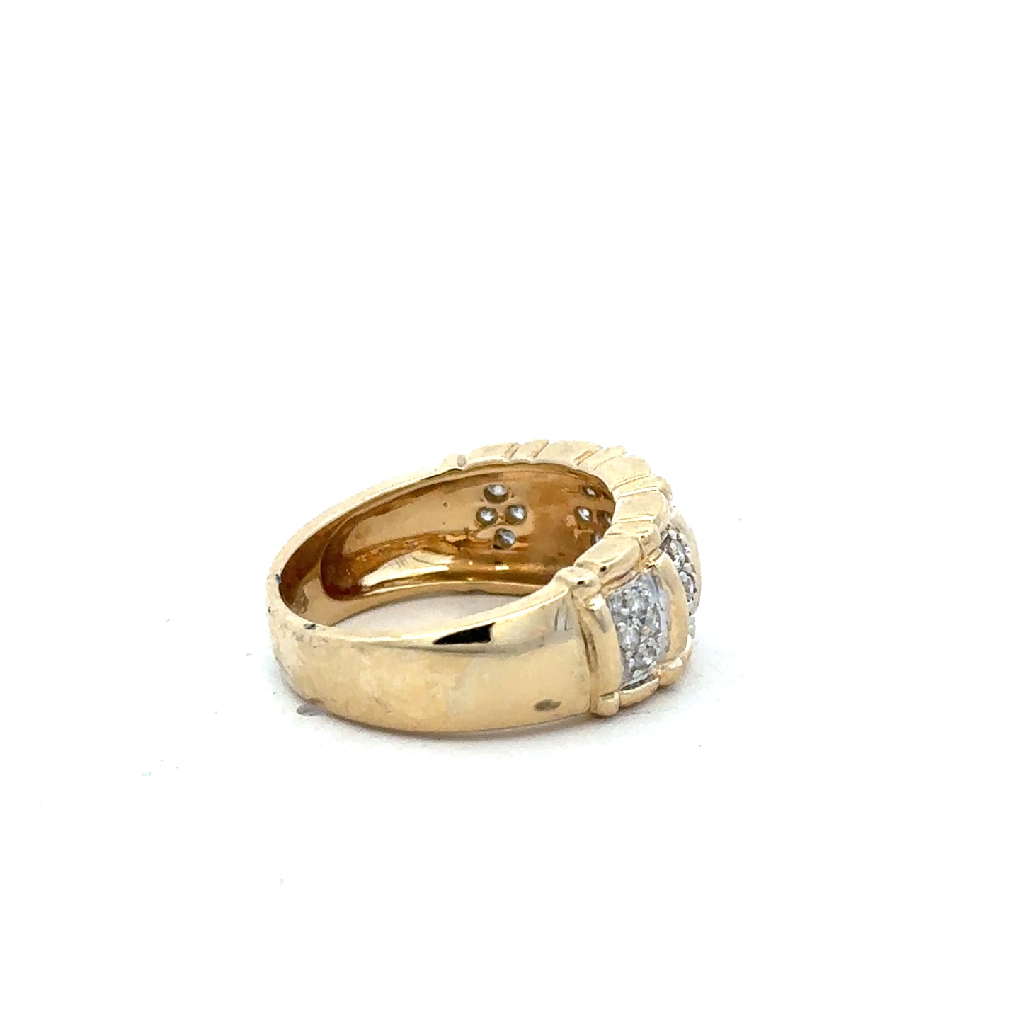 14ct yellow gold diamond ring in size K1/2 featuring a sparkling diamond set design