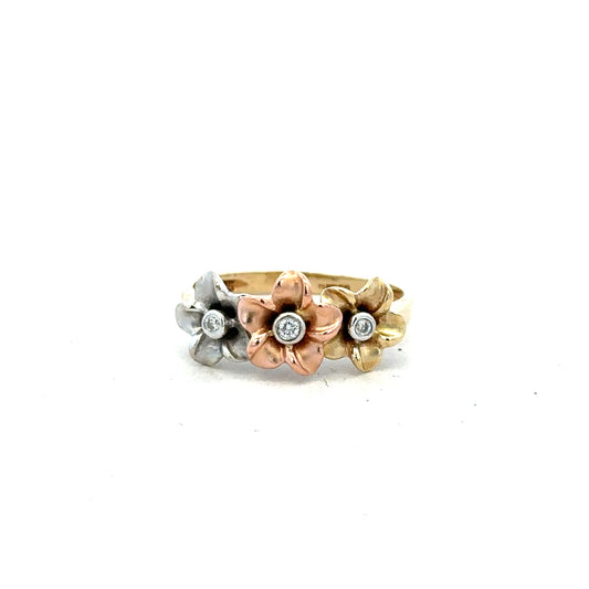 14k yellow gold diamond ring in size L with small sparkling diamonds, unbranded jewelry for elegant wear