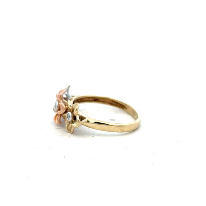 14ct yellow gold diamond ring in size L with sparkling diamonds, showcasing a classic and elegant jewelry design.