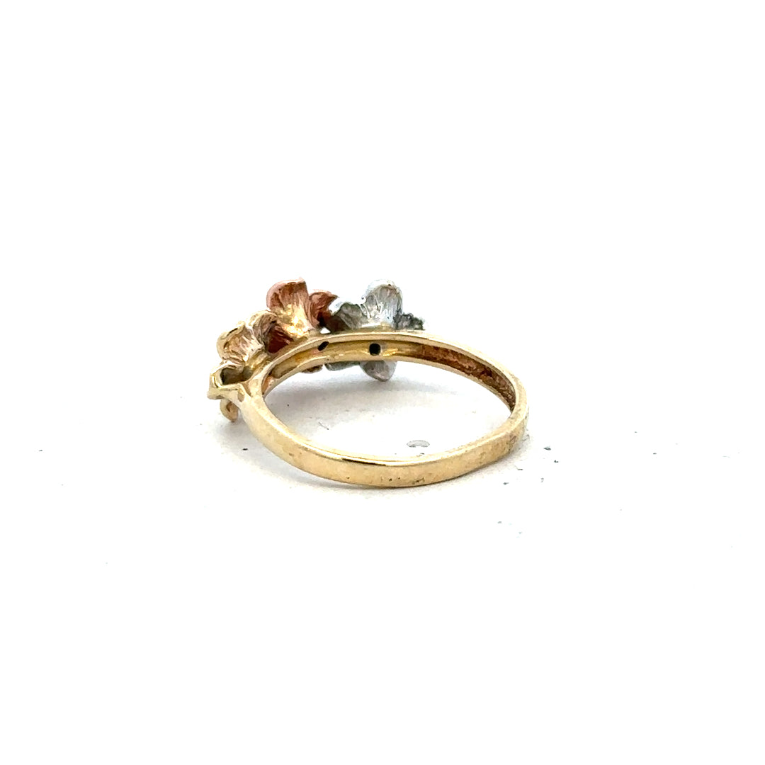 14ct yellow gold diamond ring in size L with sparkling diamonds, featured in a close-up shot highlighting the elegant design.