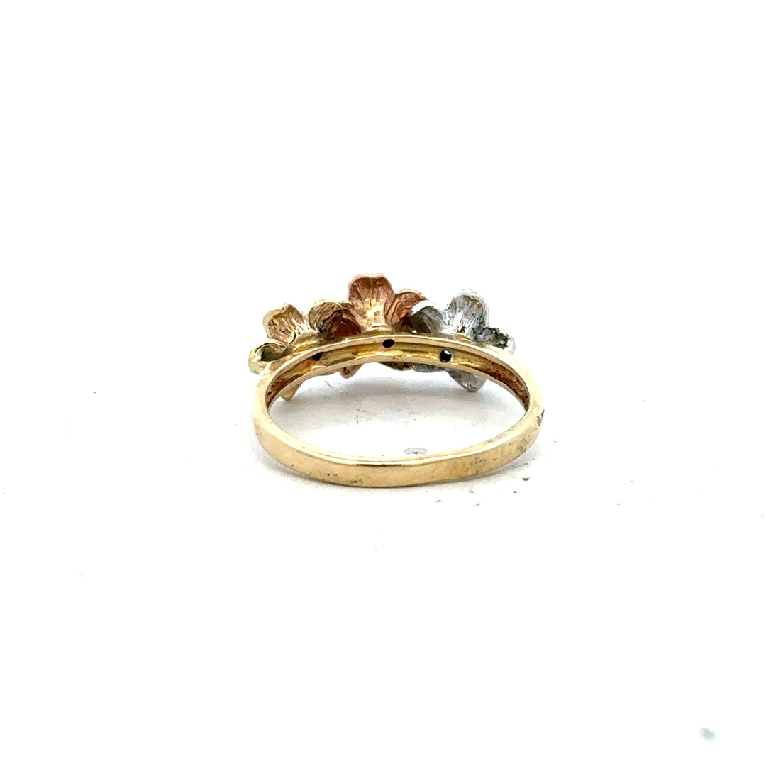 14ct yellow gold diamond ring in size L with sparkling diamonds, showcasing the elegant jewelry design.