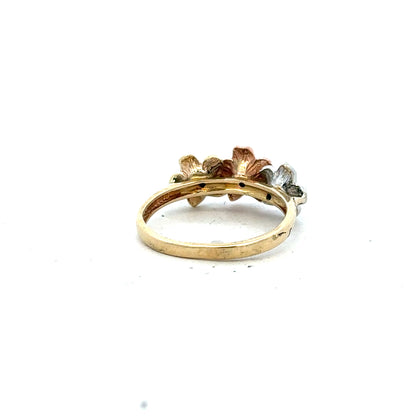 14ct yellow gold diamond ring in size L with sparkling diamonds, showcasing elegant jewelry craftsmanship.