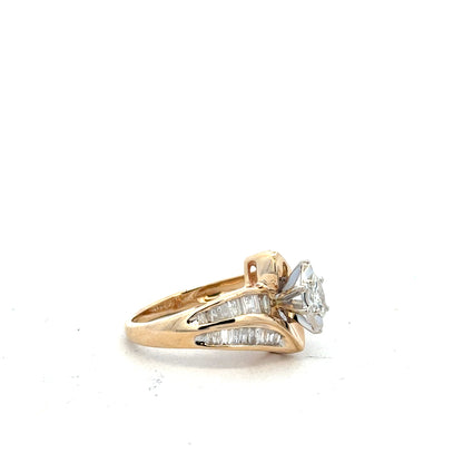 14ct yellow gold diamond ring in size L1/2, featuring a sparkling diamond set in a sleek, elegant band.