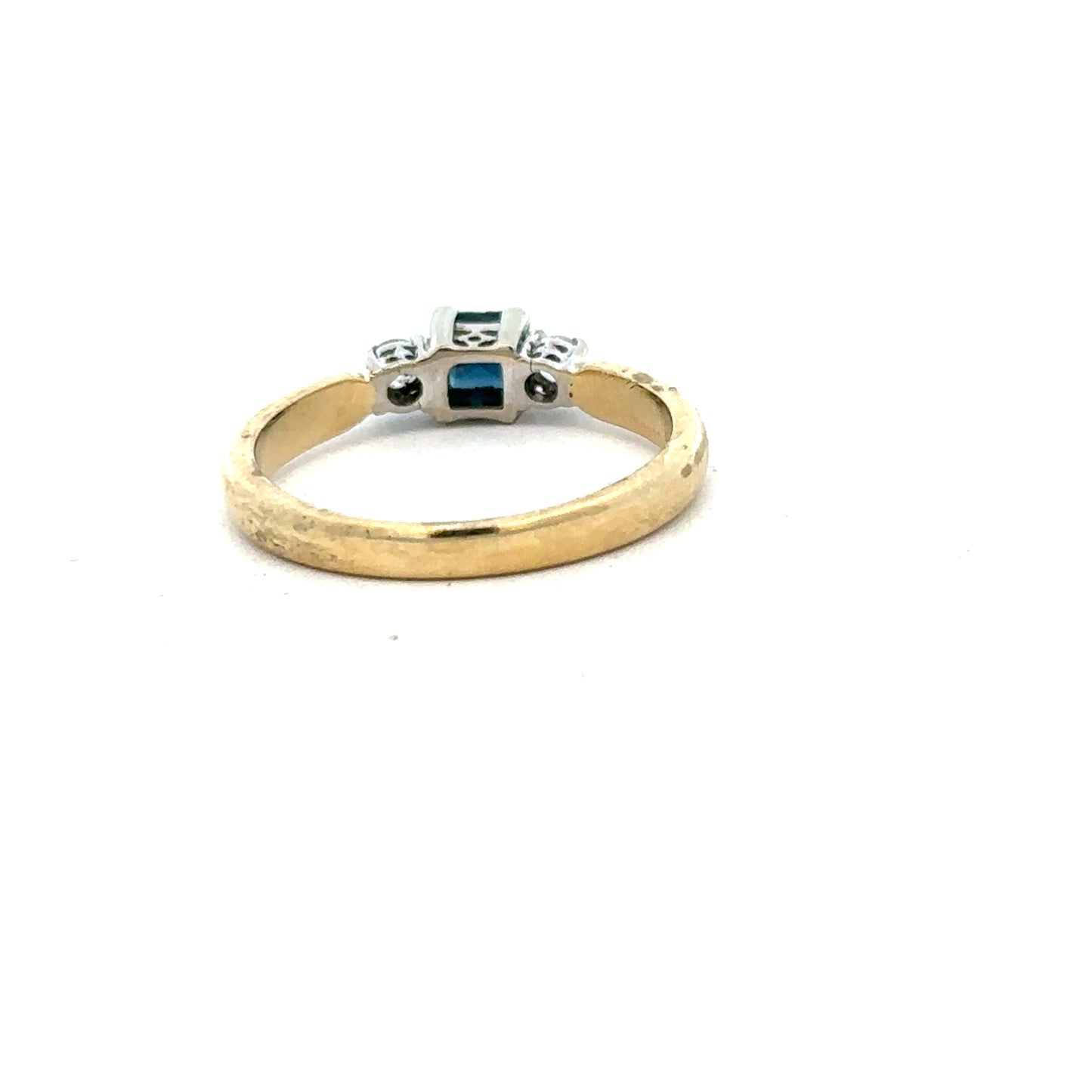 14ct yellow gold diamond ring in size M with sparkling diamonds, displayed on a neutral background.