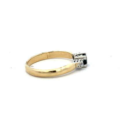 14ct yellow gold diamond ring in size M with sparkling diamonds, designed for elegant jewelry wear