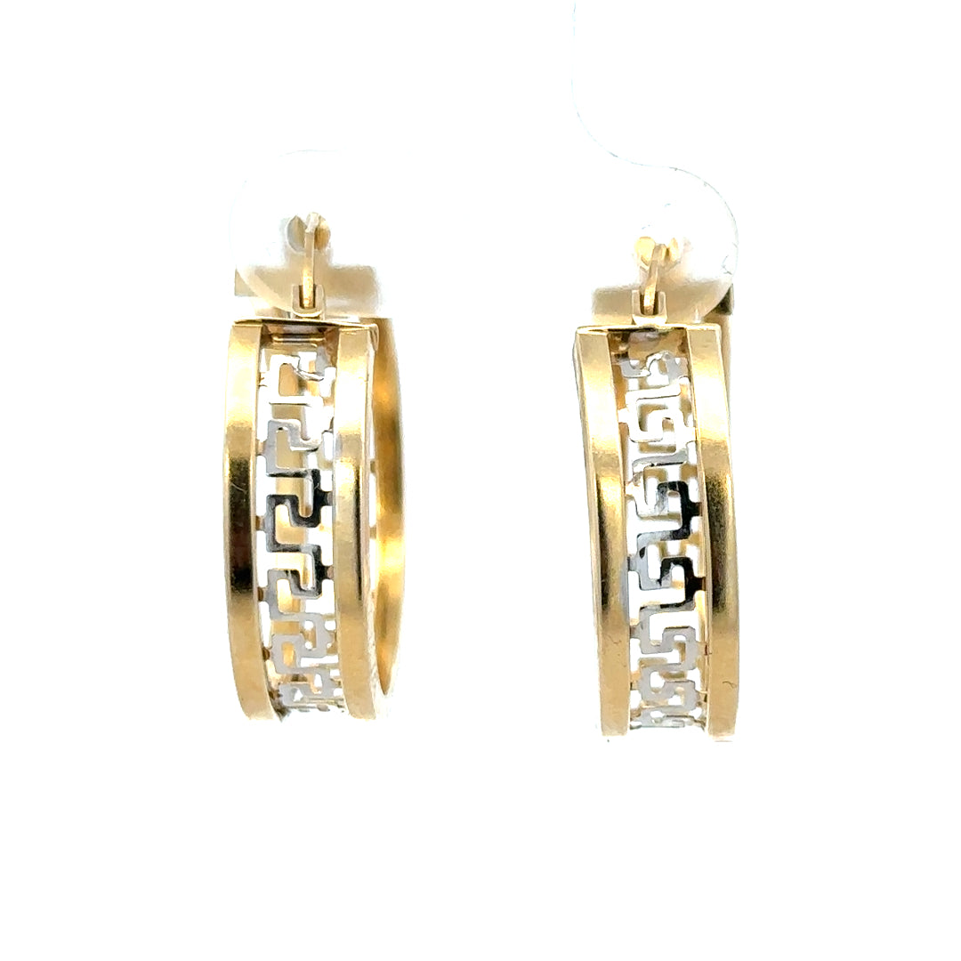 14ct yellow gold earrings weighing 4.2g, featuring a simple and elegant design, shown on a neutral background.