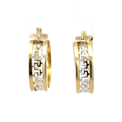 14ct yellow gold earrings weighing 4.2g, featuring a simple and elegant design, shown on a neutral background.