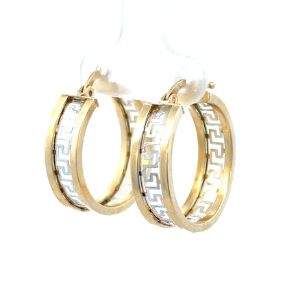 14ct yellow gold earrings weighing 4.2g, featuring elegant design and polished finish, displayed on a neutral background.