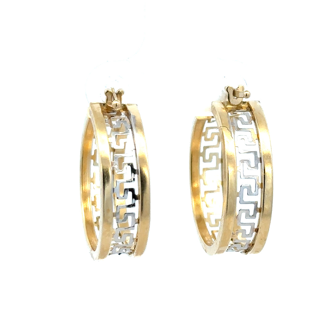 14ct yellow gold earrings weighing 4.2g, featuring a classic design, showcased in a close-up image highlighting their shine and craftsmanship.