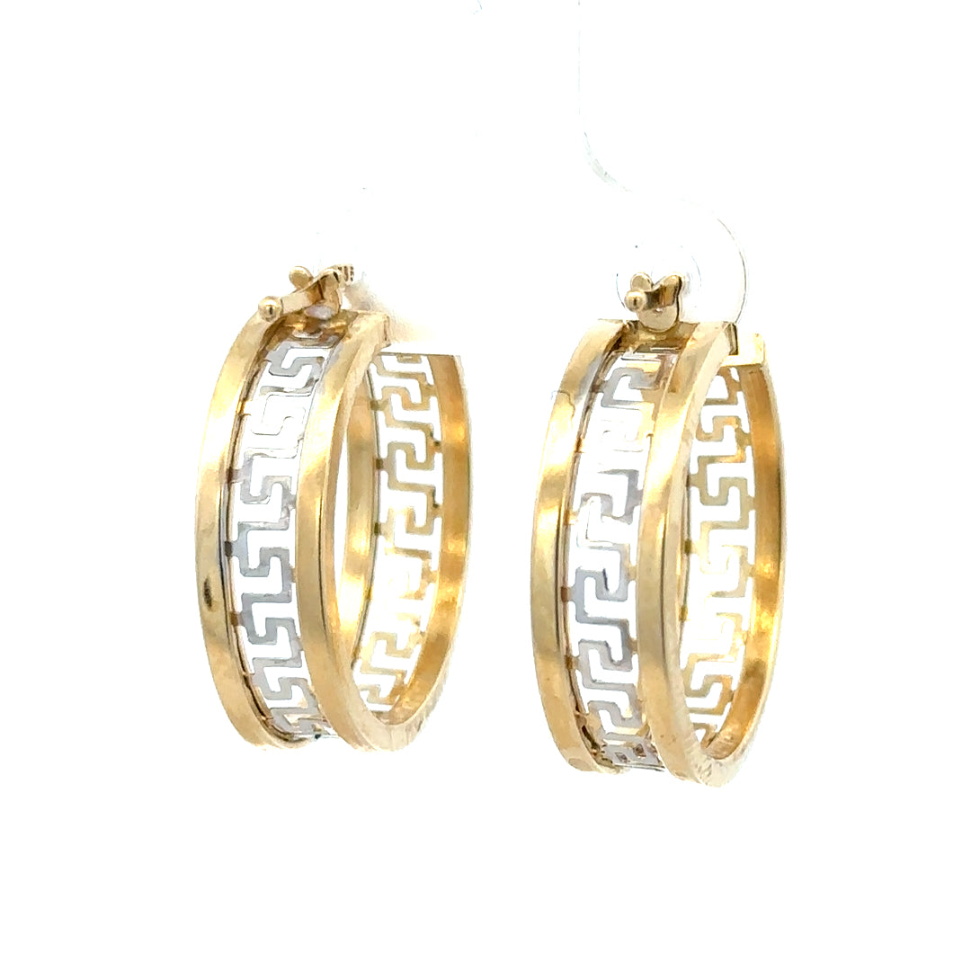 14ct yellow gold earrings weighing 4.2g, featuring a classic design, displayed against a neutral background.