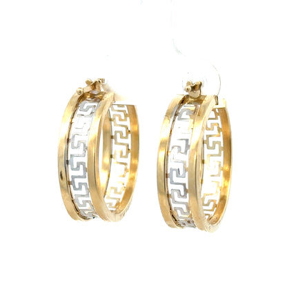 14ct yellow gold earrings weighing 4.2g, featuring a classic design, displayed against a neutral background.