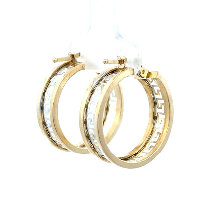 14ct yellow gold earrings weighing 4.2g, featuring classic design with a polished finish, shown on a plain background.