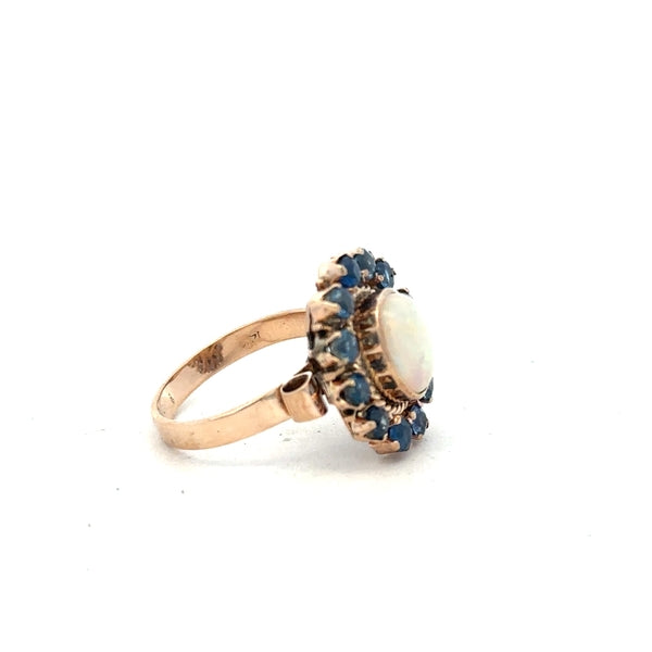 14ct yellow gold ring in size M with a simple, polished band, unbranded jewelry piece on a plain background.