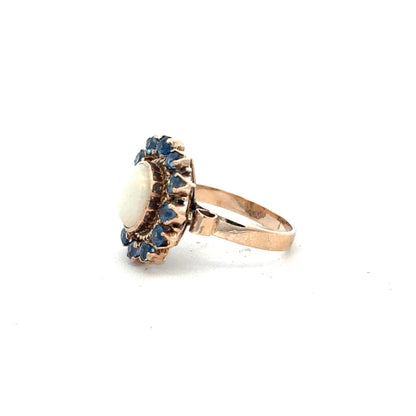 14ct yellow gold ring in size M with a simple band design, unbranded jewelry, shown against a neutral background.