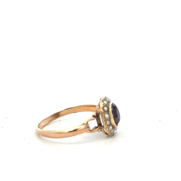 14ct yellow gold ring size T with a smooth polished band, unbranded jewelry accessory for women.