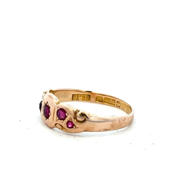15ct yellow gold ring in size L1/2 with a simple band design, unbranded, shown on a plain background.