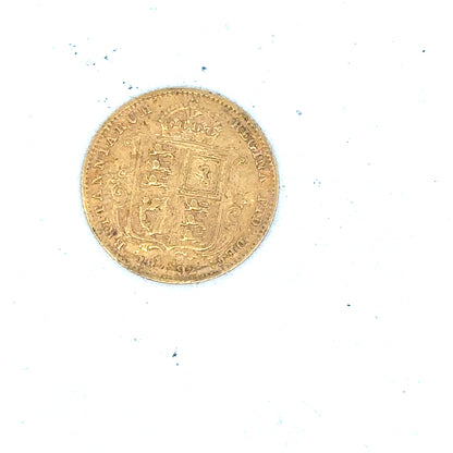 1892 half sovereign coin, 4g, unbranded, vintage gold coin with detailed design and historical features.