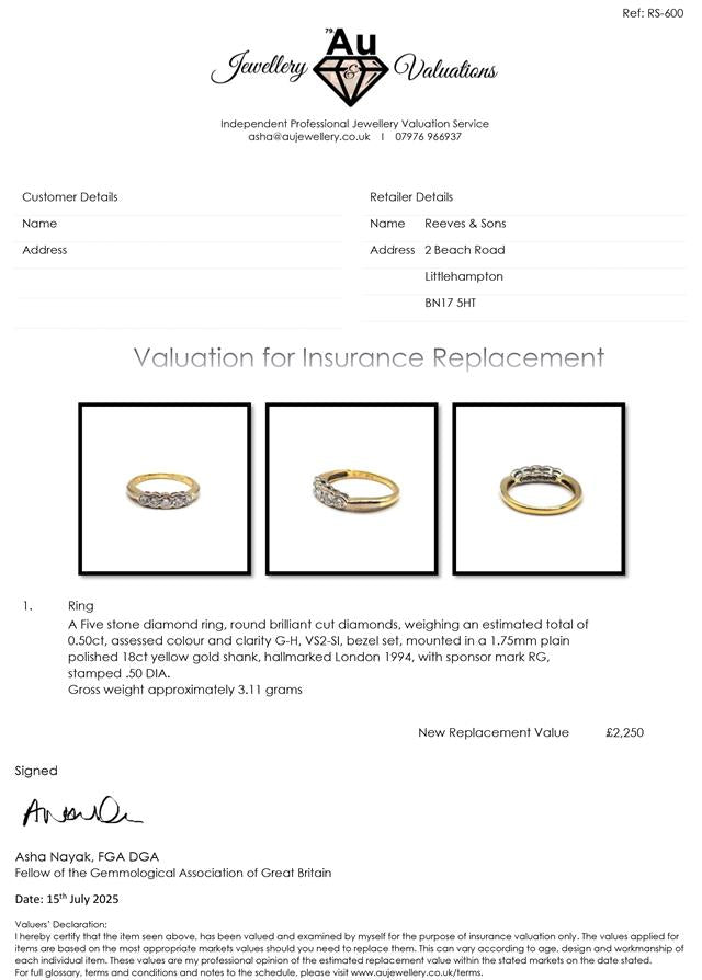 Unbranded 18ct diamond ring featuring a sparkling central diamond set in a sleek band, displayed on a white background.