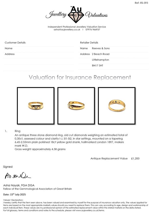 Unbranded 18ct diamond ring with a central sparkling diamond and a sleek band, showcased on a plain white background.