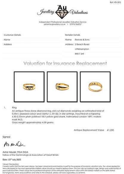 Unbranded 18ct diamond ring with a central sparkling diamond and a sleek band, showcased on a plain white background.