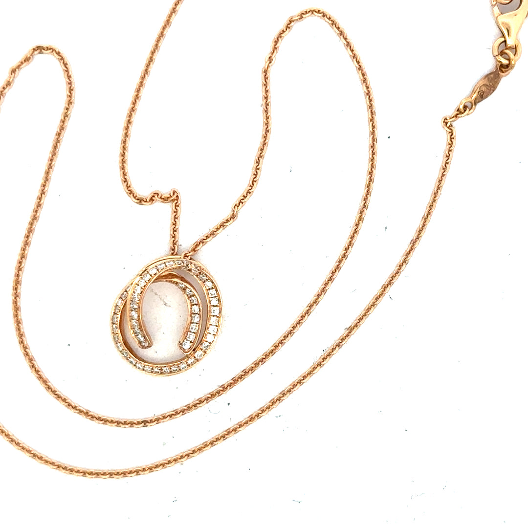 18ct gold chain with diamond pendant, showcasing a sparkling diamond set in a delicate gold setting, weight 4.0g.