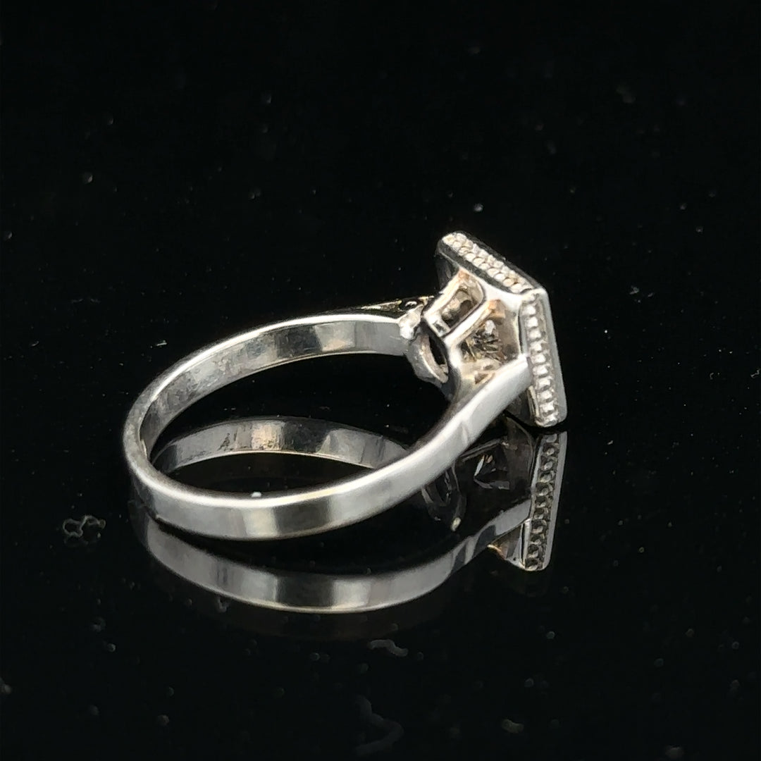 18ct white gold diamond ring with 0.89ct diamonds, size L, 3.9g, unbranded jewelry featuring elegant design